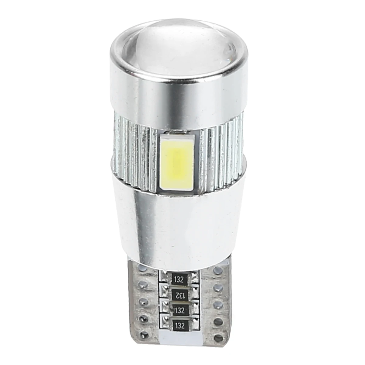 2pcs T10 Canbus Bulb 5630 6 SMD LED Error Free Car Side Wedge Light Bulb With Lens Auto Interior Dome Map Door Lamp