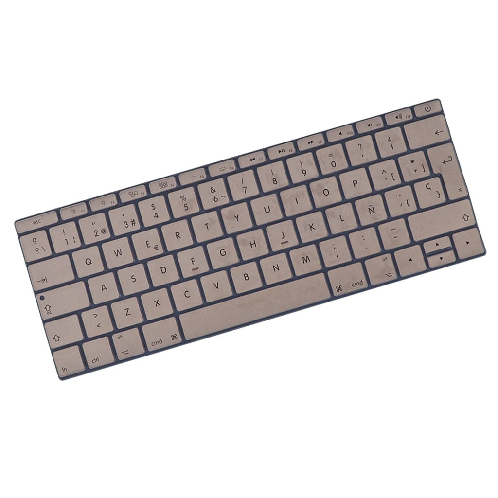 Soft-Touch Thin Waterproof Washable Silicone Keyboard Protector Spanish Phonetic Keyboard Film European Fits for 12inch Macbook