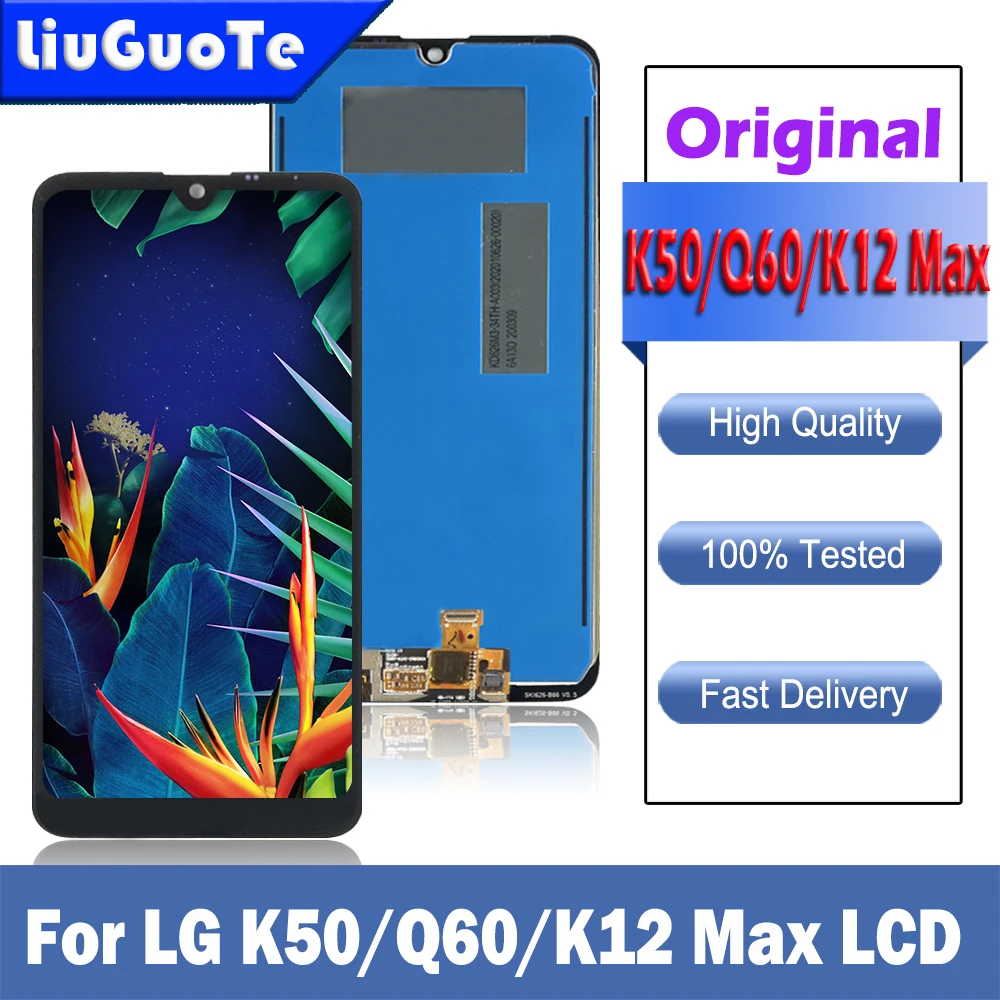 ЖК-дисплей 100% для LG K50/Q60 X525/X525HA/X525ZAW дисплей с сенсорным экраном и дигитайзером K12