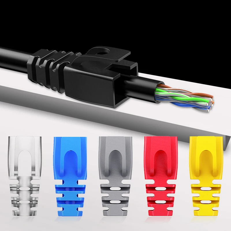 Conector de Cabo de Rede Ethernet Tampa do Plugue Botas de Alívio para Cat8 Cat7 Cat6a Cat6 Cat5e Cat5 Ampcom-rj45 - Imagem 4