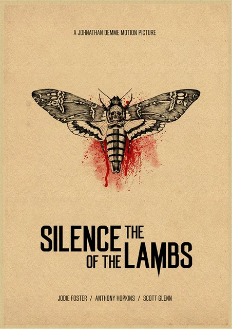 Poster del film Il silenzio degli agnelli (8) Opere d'arte su tela stampe artistiche da parete per la casa decorazione moderna 20 x 30 cm