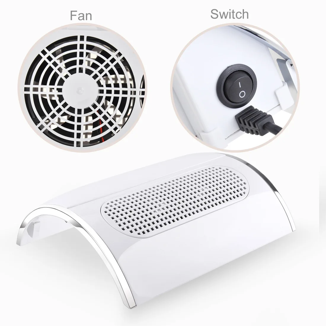 

Manicure Cleaner Manicure Three Fan Vacuum Cleaner High Power Drying Adsorption Dust Gift Dust Collecting Bag 2 PCs