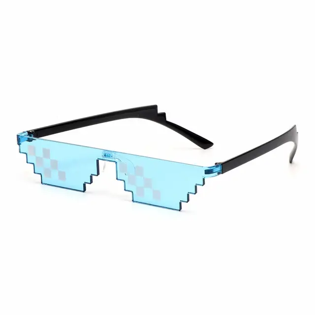 Occhiali da sole mosaico thug life pixel per uomo nero cool_voghion.com