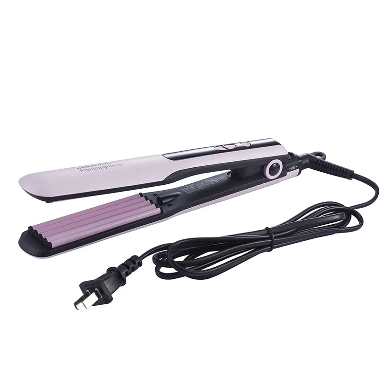 

Professional Hair Straightener Brush Comb Curling Iron Ceramic Styling Tools LED Display Hair Curler with Wide Heating Plate