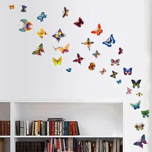 Наклейка на стену с бабочкой s, стикеры на обои, домашний стиль, креативное детское украшение для классной комнаты