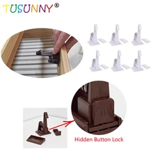 TUSUNNY, 6 шт., Магнитная защелка для маленьких детей, магнитная система блокировки, замок для ящика, шкафа, шкафа