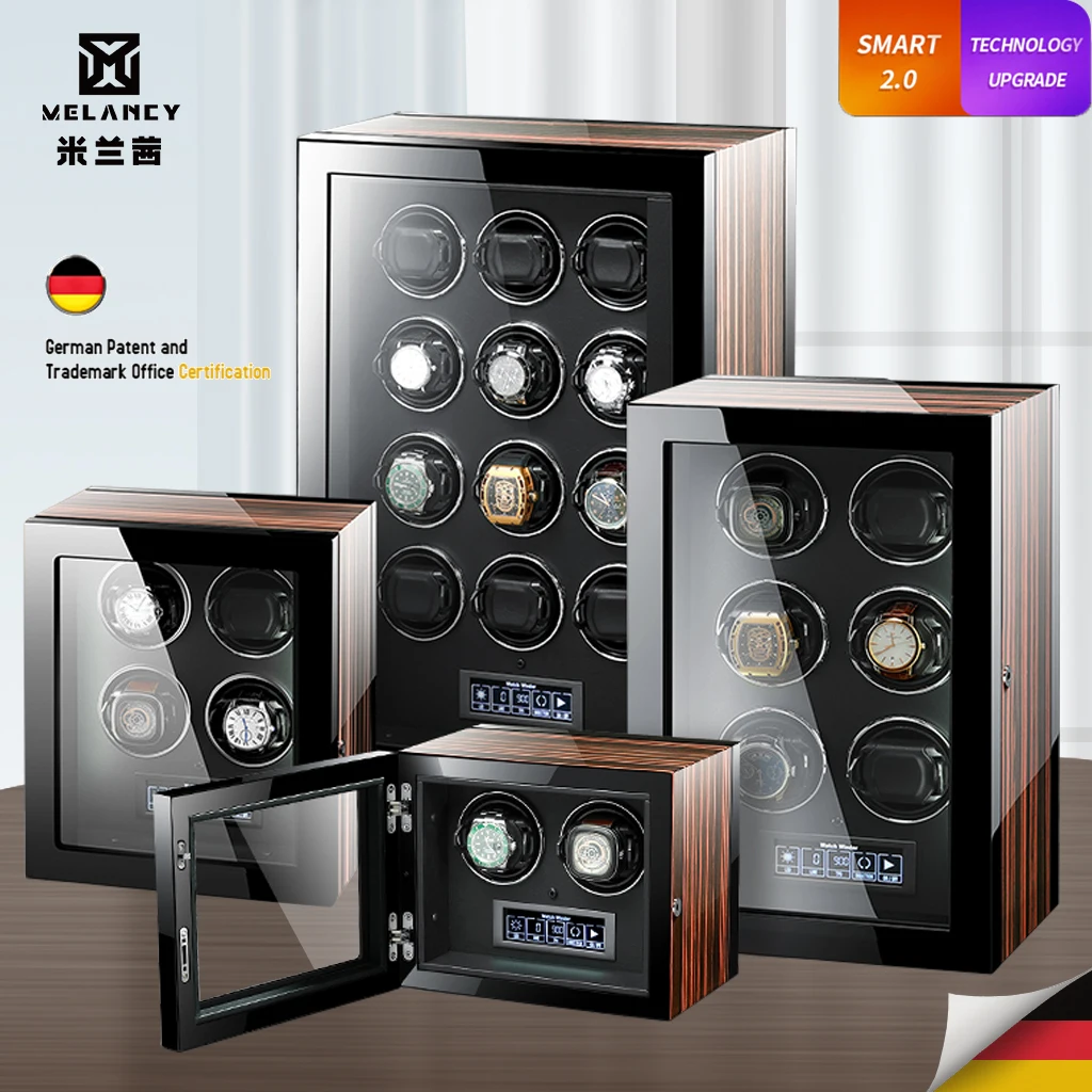 Luxury Automatic Watch Winder 2 4 6 9 12 24 Watches with Mabuchi Motor LCD Touch Screen and Remote Control Storage Box | Наручные часы