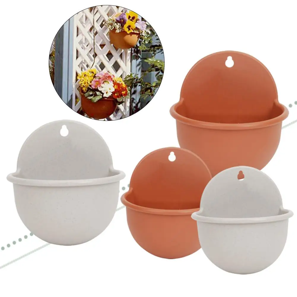 

Wall Mount Plant Pot Plastic Flowerpot Basket Planter Home Garden Decoration