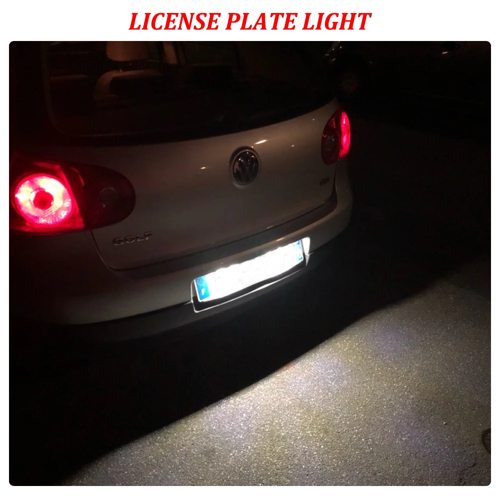 Без ошибок для VW Golf 4 MK4 GTI светодиодный светильник для интерьера комплект+ лампа заднего хода+ боковой габаритный светильник s+ номерной знак+ парковочный светильник