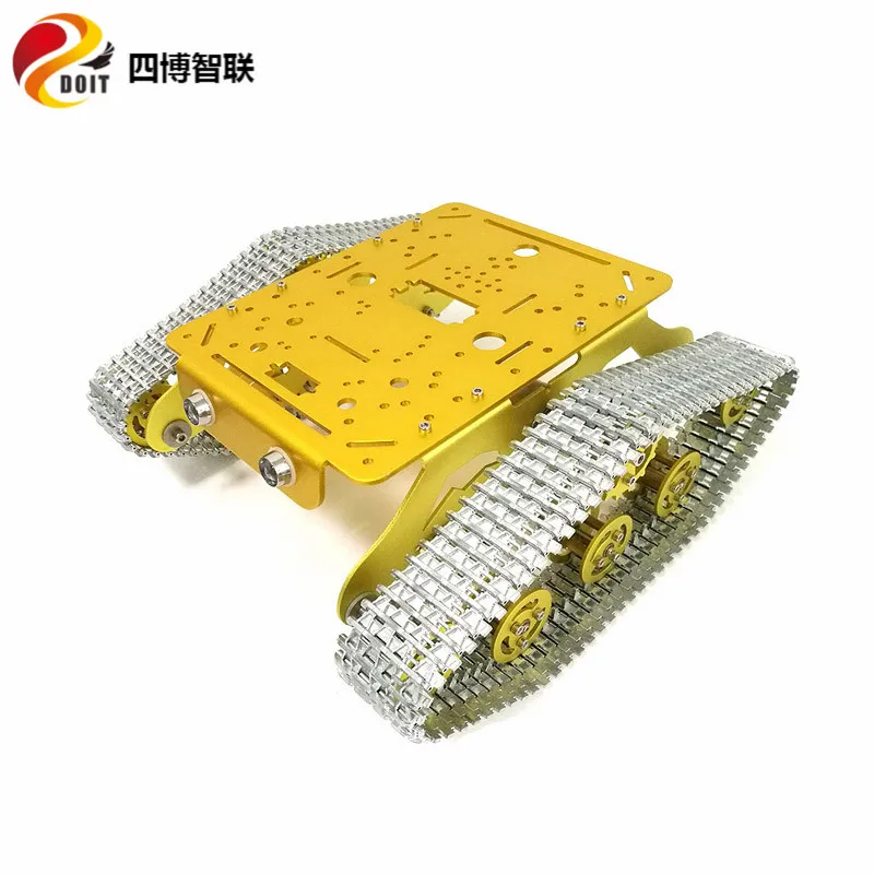 SZDOIT Full Metal Shock Absorbing Tank Chassis MTS300 Smart Tracked Crawler Robot Platform Motor With Encoder DIY Education Toy