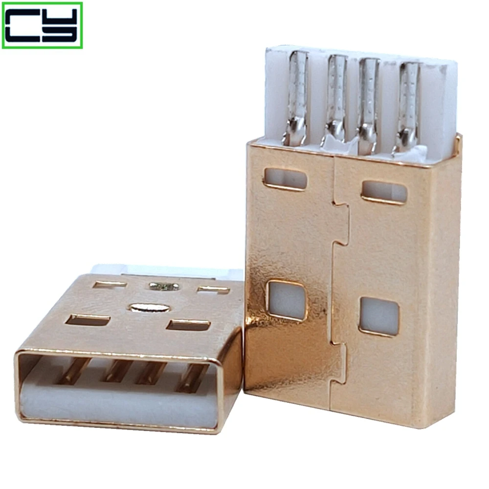 034 USB 2 0 Тип A сварочный штекер позолоченные или никелированные разъемы usb-A