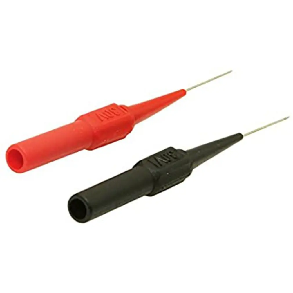 

2Pcs Black/Red 0.7mm Jack Copper Test Lead Probe Stainless Steel Test Needle Multimeter Tools For Banana Plug