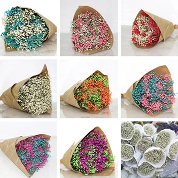 

1bundle Mixed Colors Gypsophila 45-50CM DIY Wedding Party Photo Props natural plant Dried Flowers Cafe Library Home decoration