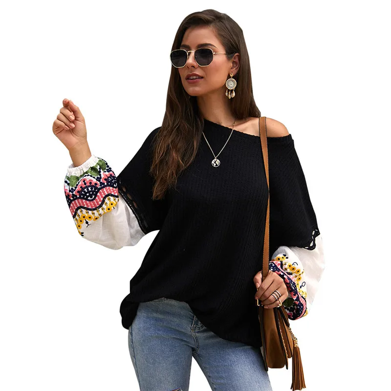 

Women Pullovers New Winter Sweater Patchwork Long Sleeve Pullover Loose Plus Size Sweater Top Casual Sweater Streetwear Pullover