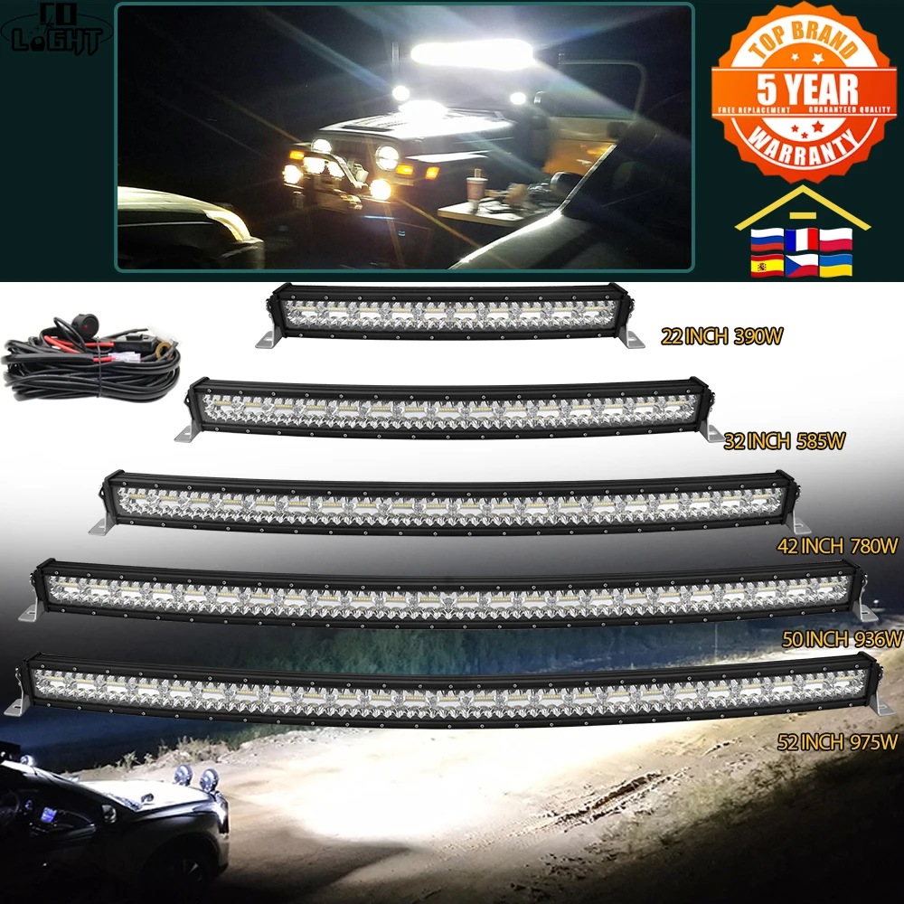 Willpower Tri Row 7D LED Light Bar 32 inch LED Bars Flood Spotlight Fog  Lamp