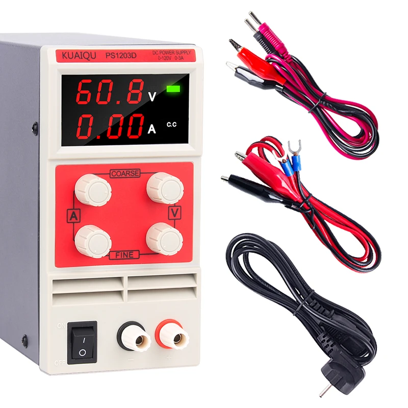 

Bench Lab DC Power Supply Adjustable Digital Display 120V 3A 30V 10A 110V-220V Switching Power Supplies Laboratory 60V 5A
