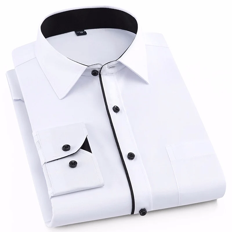 ZOGAA Мужская модная рубашка, одноцветная рубашка с длинным рукавом для мужчин, 14 цветов, рубашка размера плюс S-3XL