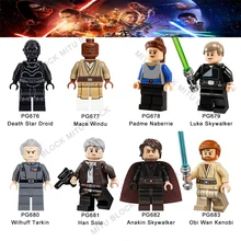 Один Звезда смерти из «Звездных Войн» Droid Мейс Винду Падме наберри люк Таркин чехол для сотового телефона Хан Соло Анакин Оби-Ван строительные блоки для детей
