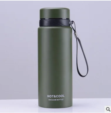 750ml Large Capacity Water Cup Vacuum Stainless Steel Vacuum Flask Portable Sling Sports Bottle
