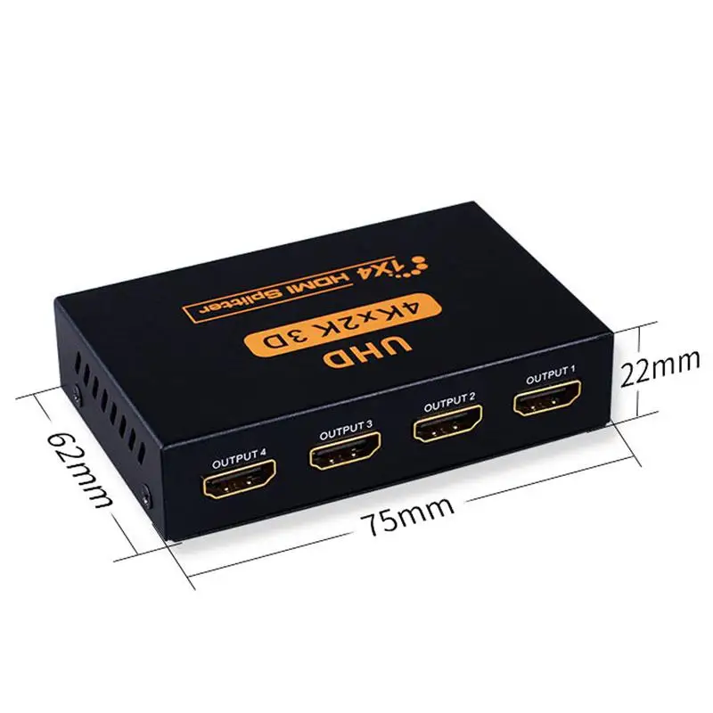 HDMI 1 в 4 Выход 1080p 4K 1x2 HDCP зачистки 3D сплиттер усилитель мощности 4K HDMI разветвитель для HDTV DVD PS3 Xbox