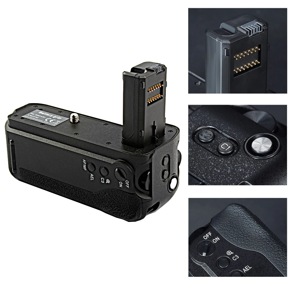 Suporte do Aperto da Bateria de Mcoplus Substituição da Câmera A7ii para Sony Funciona com Np-fw50 A7r ii Como Sony Vg-c2em - A7ii A7m2 A7s2 A7s A7r2 - Image 5