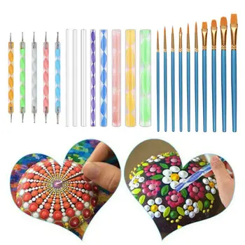 

27pcs Mandala Dotting Tools Painting Brush Kit Acrylic Stick Art Pen Paint Stencil