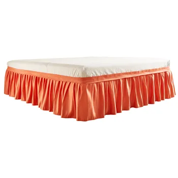 

Lychee Elastic Bed Skirt Solid Stretch Bedspread Fitted Sheet Cover Soft Non-Slip Twin Queen King Size Bed Skirt