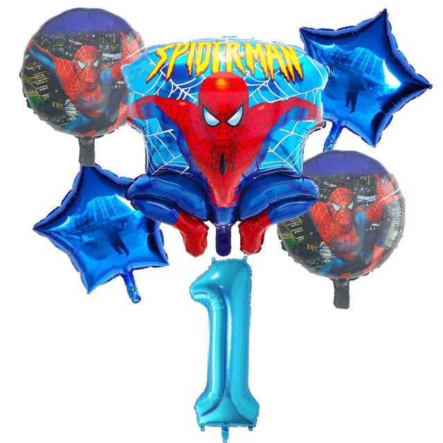 6 шт./лот, воздушные шары с гелием из фольги «Человек-паук», размер 30 дюймов, красные вечерние надувные шары, праздничные украшения для детских игрушек, Звездные шары шары воздушные шары шарики воздушные день рождения