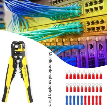 

32pcs Multi-function 24-10AWG Cable Wire Stripper Excellent Durable PP and Alloy Multipurpose MT103 Stripping Pliers Crimper