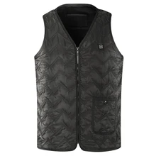 Термо ветрозащитный моющийся Открытый Пешие прогулки с подогревом жилет кемпинг, катание на лыжах езда зима унисекс Регулируемая электрическая теплая зарядка через usb