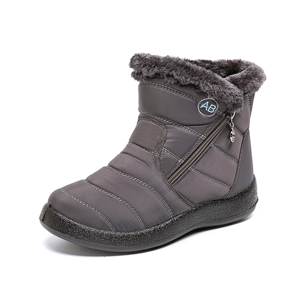 Женская водонепроницаемая обувь для прогулок; теплые зимние ботинки на платформе; легкие женские нескользящие повседневные ботильоны с плюшевой подкладкой