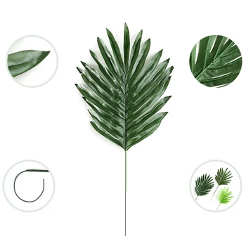 

24xArtificial Plants Leaves Faux Tropical Large Palm Tree Photography Props Sale