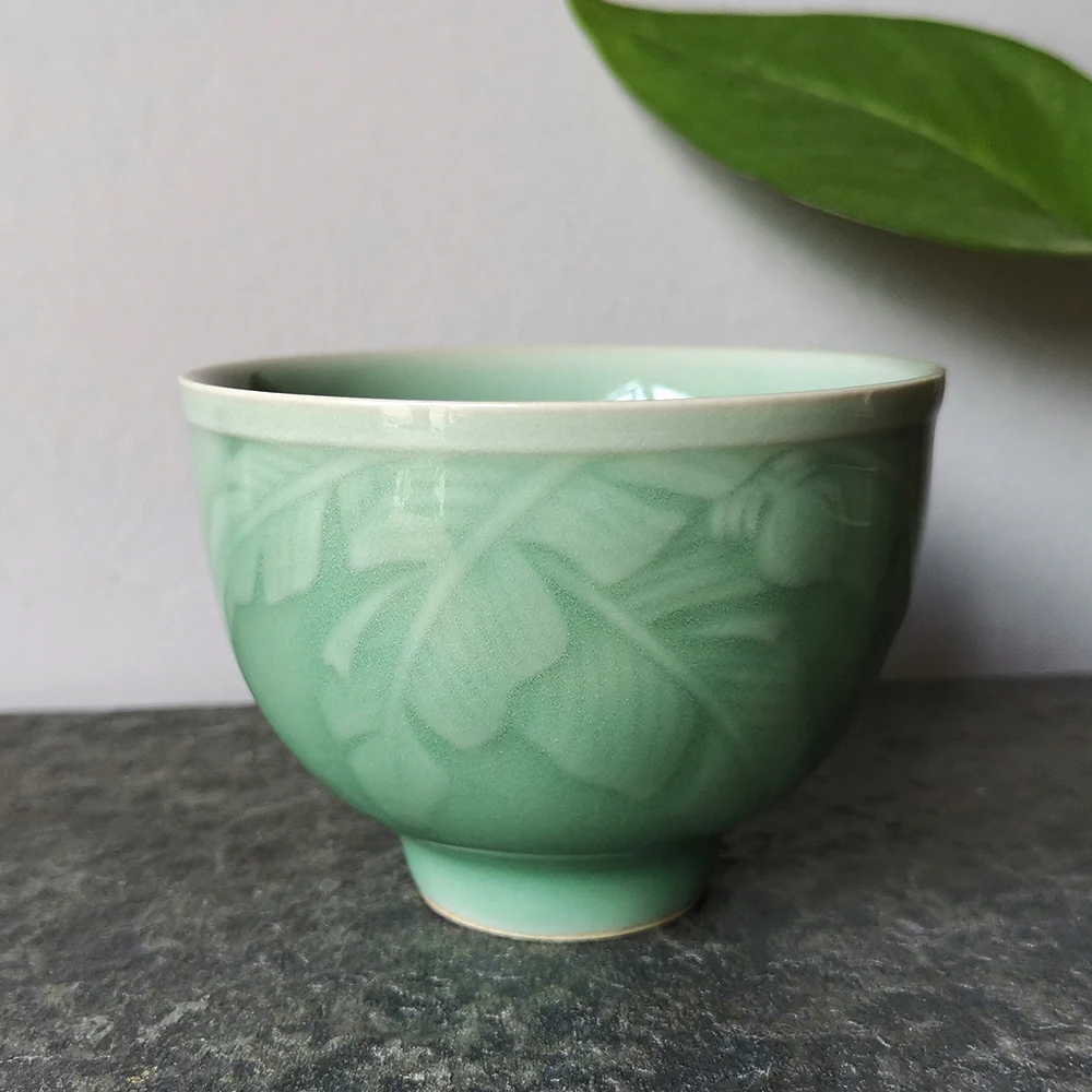 Китайская чайная чашка 160 мл фарфоровая китайская Longquan Celadon церемония посуда для