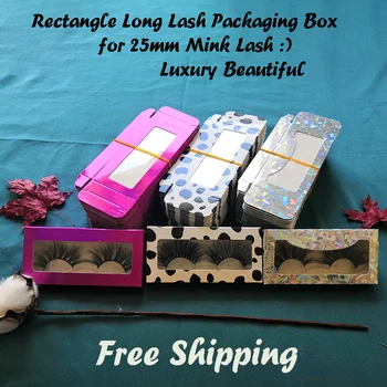 

Colorful Lash Box Case Packaging for 25mm Mink Eyelashes Wholesale Empty Eyelash Package Boxes with Trays Makeup Box