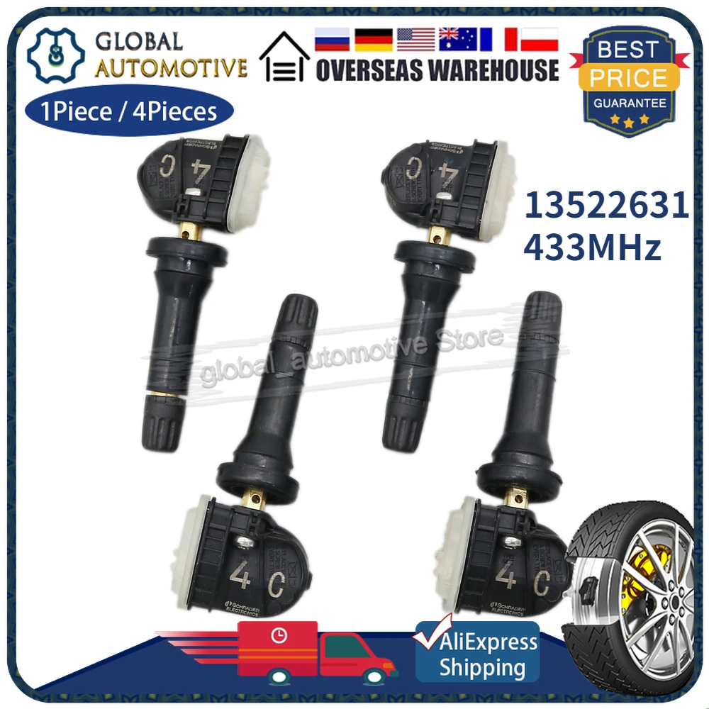 Sistema Di Monitoraggio Della Pressione Dei Pneumatici 13522631 433Mhz Per Gm Cadillac Xt6 Xt4 Xt5 Ct6 Chevrolet Traversa 2019-2024 Sensore Tpms