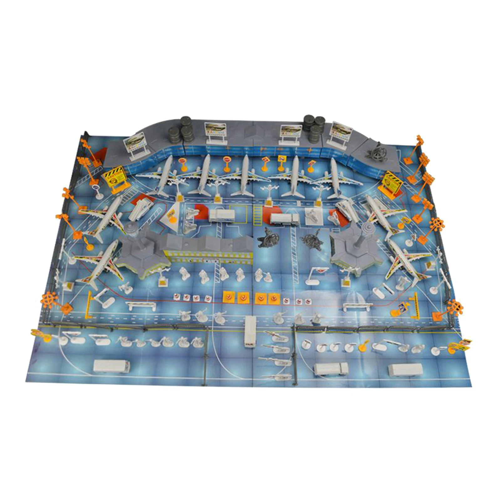 Simulation Airport Scene Toy Airport Assembled Toys Set Airplane Aircraft