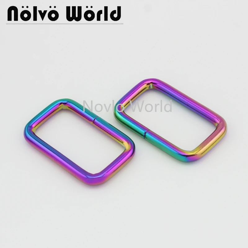 Мир Nolvo 5 20 100шт 38 8*19 6 мм 1 1/2 &quotРадужная металлическая прямоугольная пряжка для