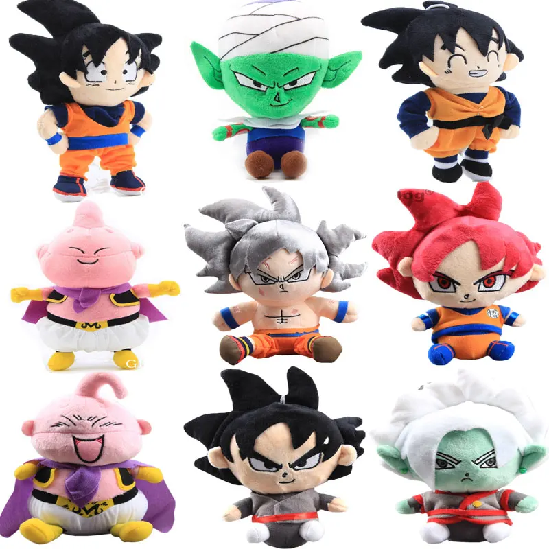 17 стилей 20-30 см Dragon Ball Goku плюшевые игрушки кукла Dragon Ball Goku Kakarotto Majin Buu Piccolo Vegeta Супер Saiyan плюшевые куклы