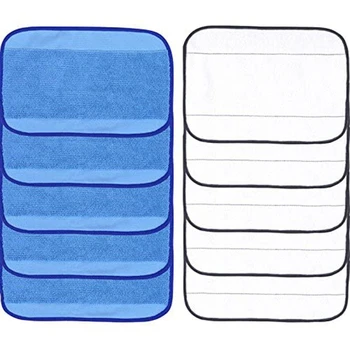 

10PCS for Irobot Braava 380 380T 320321 Mint 4200 4205 5200 5200C Vacuum Cleaner Compatible Mop Pads (5 Wet and 5 Dry)