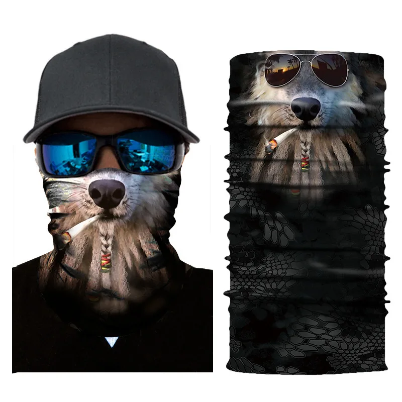 30 Стиль 3D животных катание на лыжах Сноуборд теплый шарф на шею Балаклава для нанесения маски на лицо бандана велосипедная маска - Цвет: C