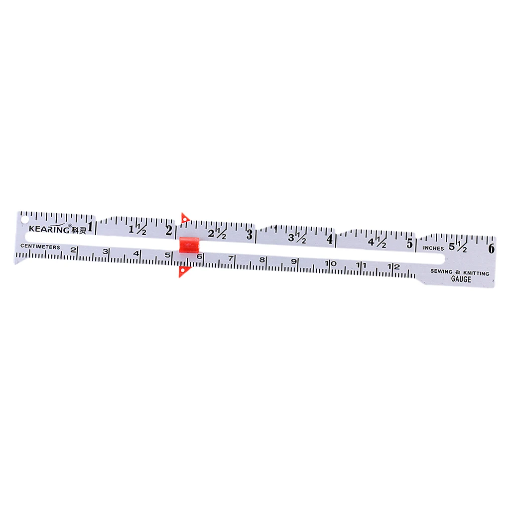 Metal Gauge, Sewing Sliding Measure Sets Distance For Marking Hems, Tucks, Pleats and Buttonholes