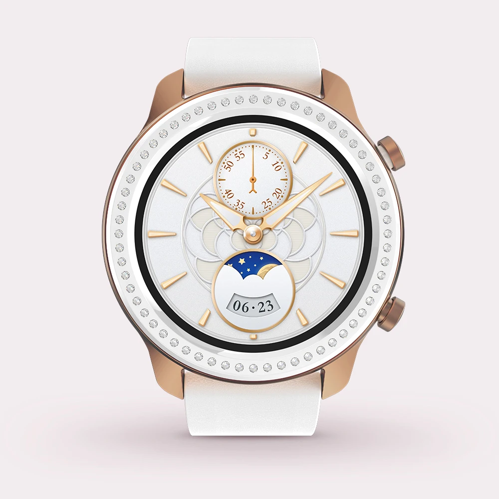 White Universal Huami AMAZFIT блестящие Смарт-часы GTR 42 мм 5 АТМ 12 дней батарея 12 спортивных режимов управление музыкой для Android IOS - Цвет: White Universal