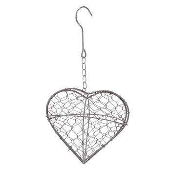 

1PCS Heart Shape Iron Wire Wreath Metal Frame Cafe Flower Succulent Pot Decor Basket Holder