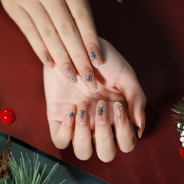 Pcs Bling Fake Nails Coffin Press On Nails Short Acrylic Reusable False Nails Tips Party Christmas Nails For Women Girls