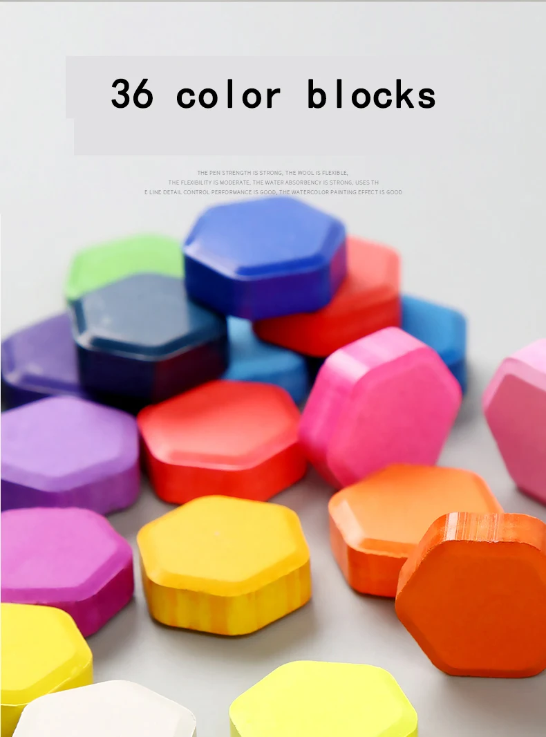 36 цветов Твердые акварельные краски в наборе железный ящик для начинающих порошок для детей и школьников инструмент комплект, принадлежности для живописи