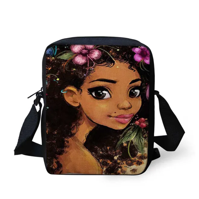 WHEREISART афро черная волшебная сумка-мессенджер для девочек, детская плечевая сумка, африканские сумки через плечо для женщин, маленький кошелек, мини-сумки - Цвет: YQ3566E