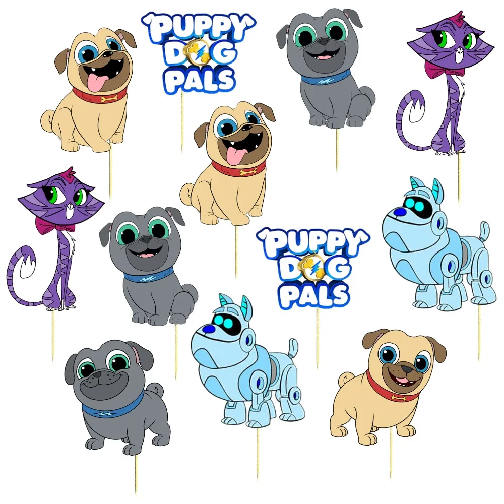 12 шт. Puppy Dogs Pals тема мультфильм вечерние конфеты бар кекс pick Шпажки для фруктов Беби Шауэр детский день рождения вечерние принадлежности