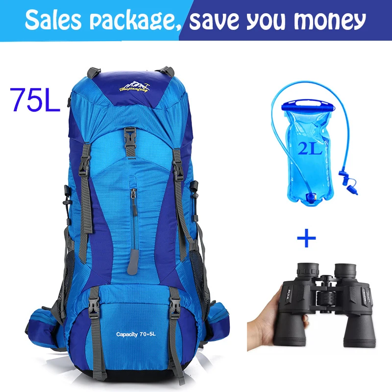 

75L mochila tourist backpack trekking mochila hiking backpacks travel mountaineer backpack waterproof trekking camping tourist b
