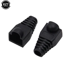 Gaine noire en cristal Cat5e, 50 pièces, étui de protection pour câble Ethernet, prise de réseau, manchon de capuchon de démarrage, veste de connecteur RJ45 