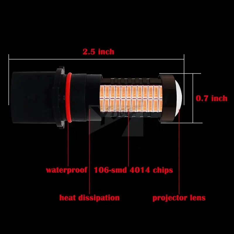 YaaGoo для автомобилей, грузовиков, противотуманные фары, лампы 106SMD P13W, авто светодиодный, 2 шт., розовый, фиолетовый